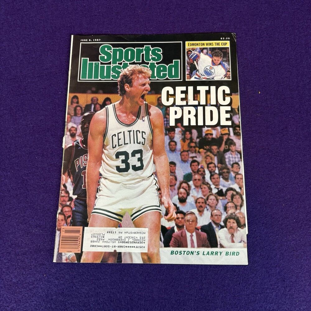 Sports Illustrated 1987 Larry Bird Boston Celtics Celtic Pride Magazine Cover